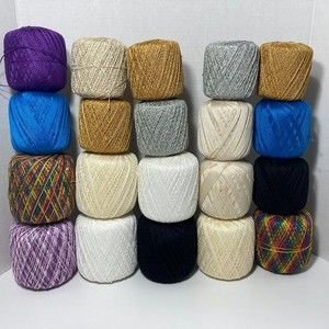 20 Aunt Lydia's Crochet Thread Variety Pack Bundle